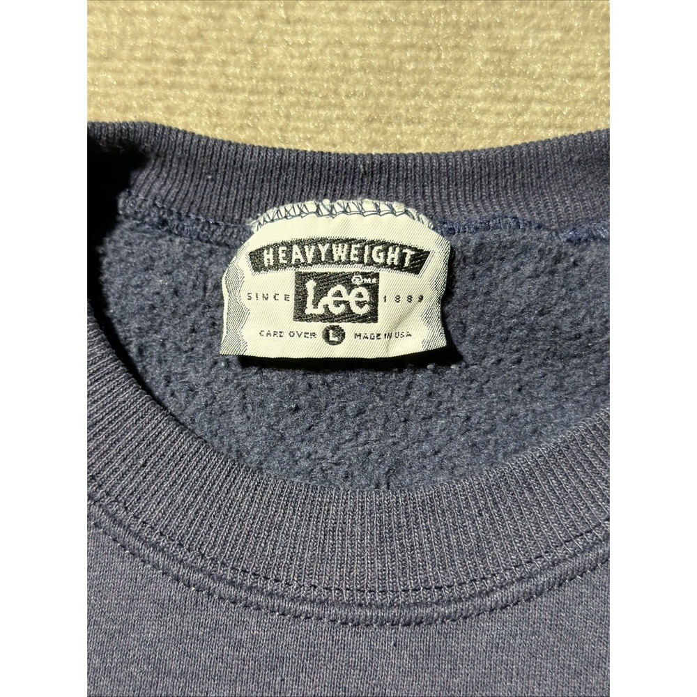 Vintage Heavyweight LEE Brand Pull Over San Francisco Blue Sweater Size Large - Picture 6 of 10
